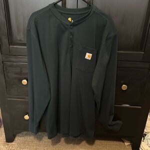 Carhartt Men's Relaxed Fit Heavyweight LongSleeve Henley Pocket Thermal Shirt